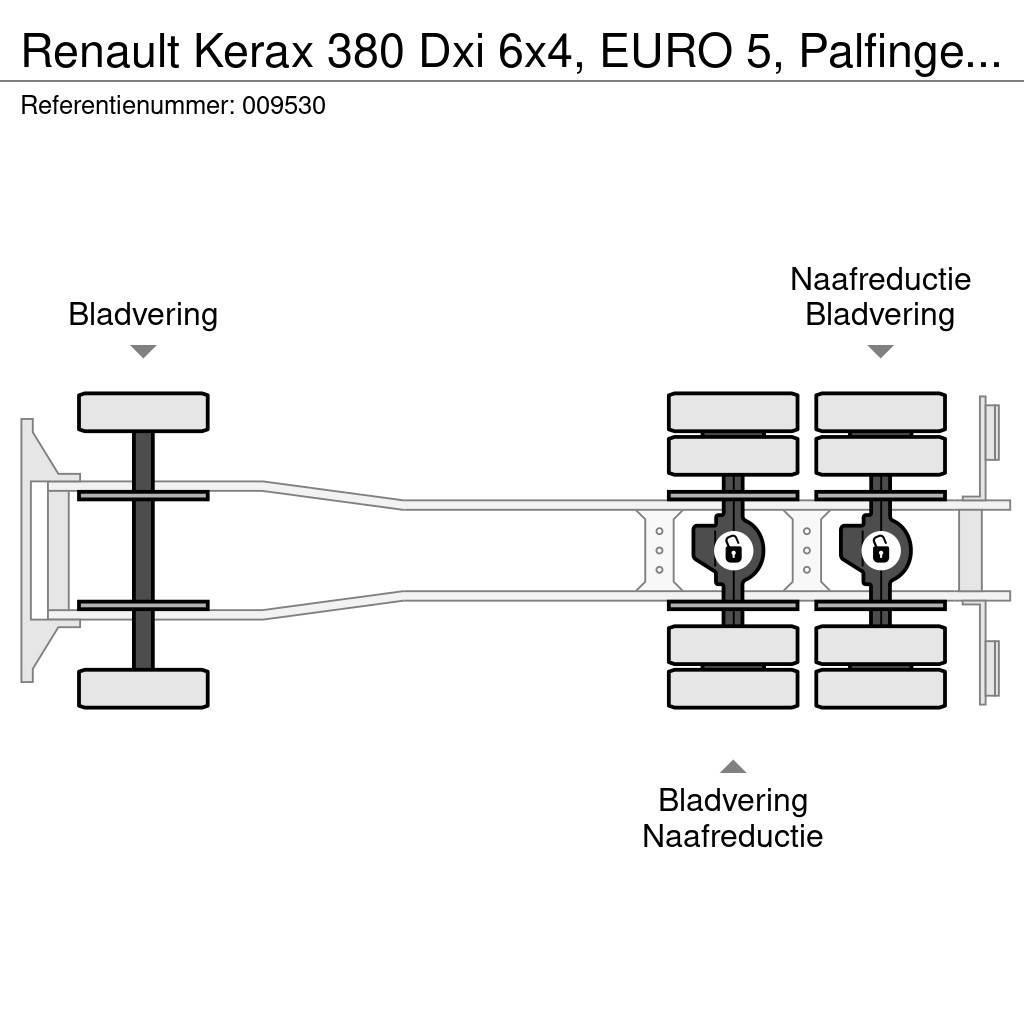 Renault Kerax 380 Dxi 6x4, EURO 5, Palfinger, Remote, Stee Platformos/ Pakrovimas iš šono