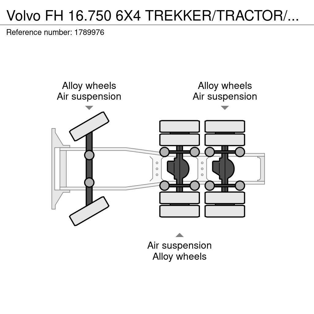 Volvo FH 16.750 6X4 TREKKER/TRACTOR/SZM EURO 6 HYDRAULIC Naudoti vilkikai