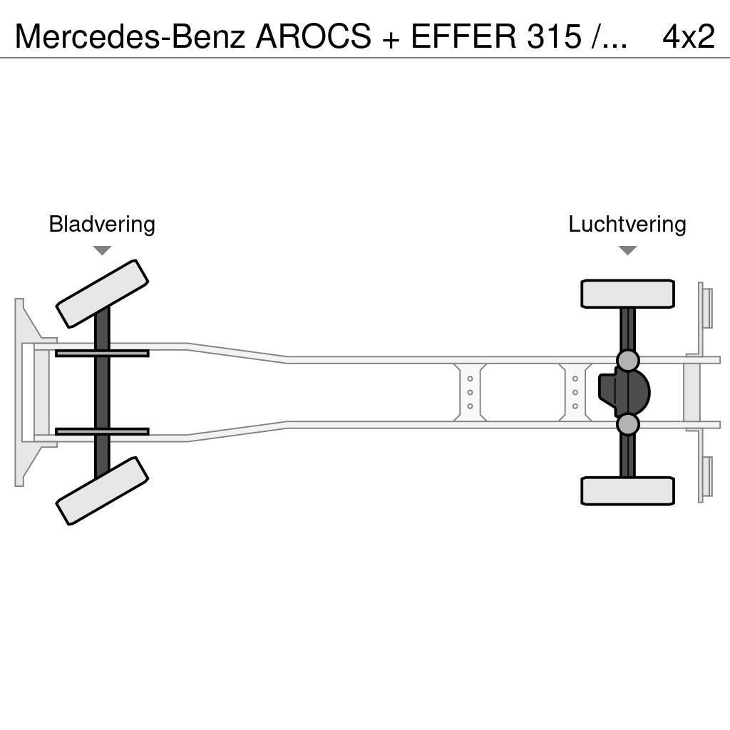 Mercedes-Benz AROCS + EFFER 315 / 6S + FLY JIB 4S / LIER / WINCH Visureigiai kranai