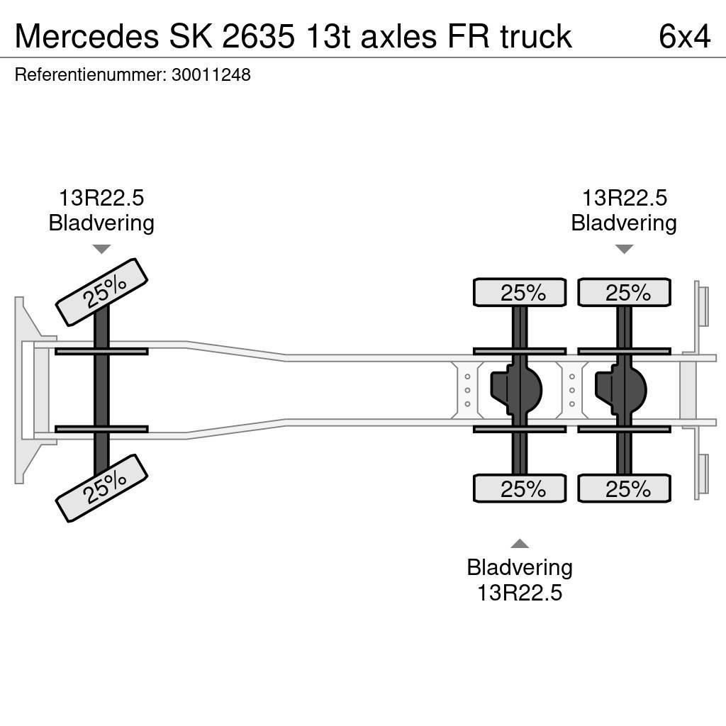 Mercedes-Benz SK 2635 13t axles FR truck Važiuoklė su kabina
