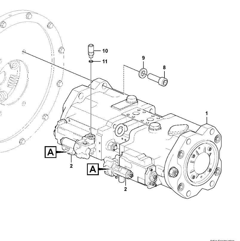 Volvo EC300D EC350D Main Pump 14632316 K5V160DT Transmisijos