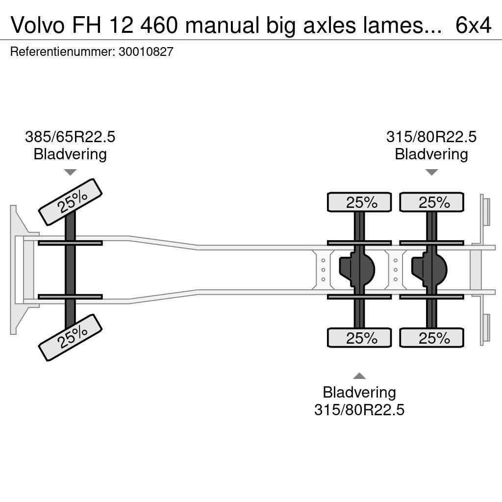 Volvo FH 12 460 manual big axles lames steel Platformos/ Pakrovimas iš šono