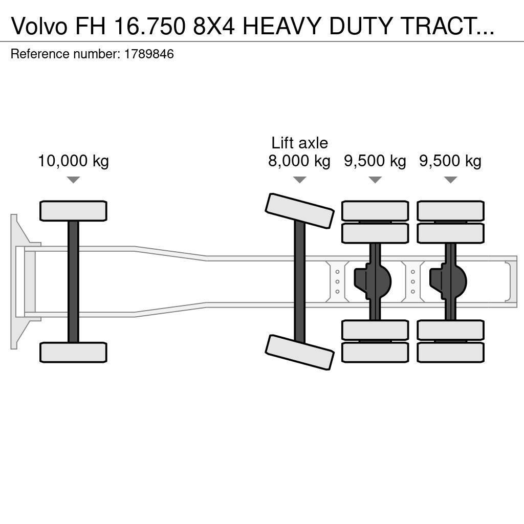 Volvo FH 16.750 8X4 HEAVY DUTY TRACTOR/SZM/TREKKER Naudoti vilkikai