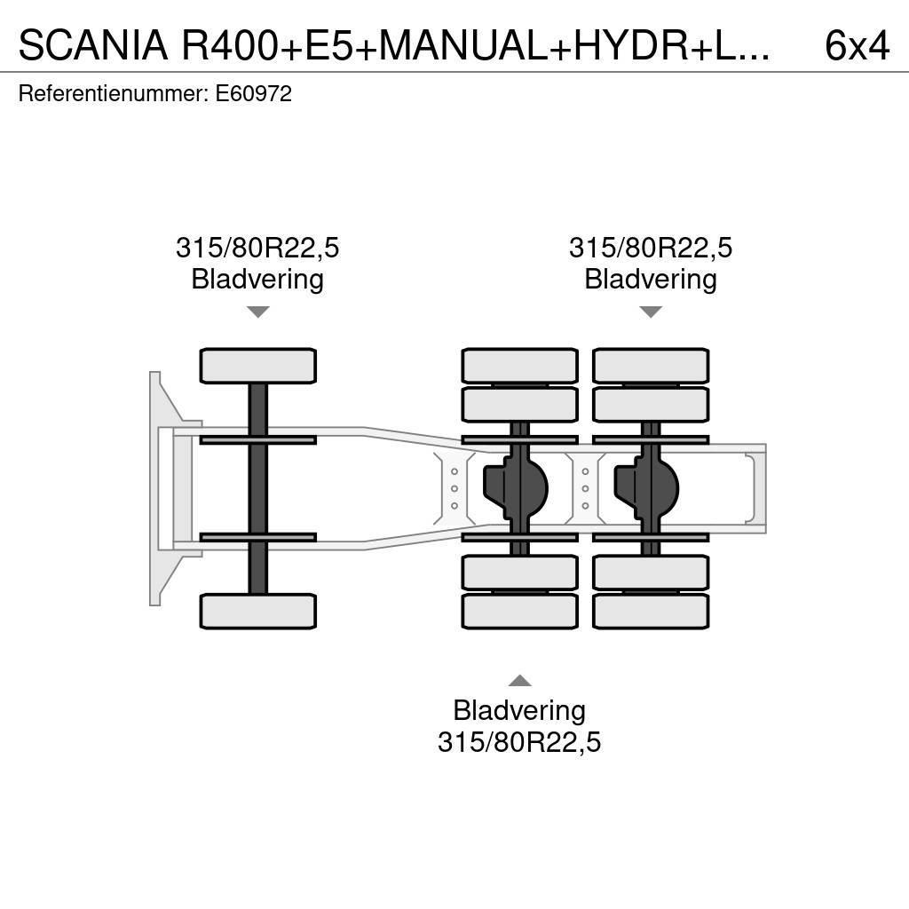 Scania R400+E5+MANUAL+HYDR+LAMES/BLAD Naudoti vilkikai