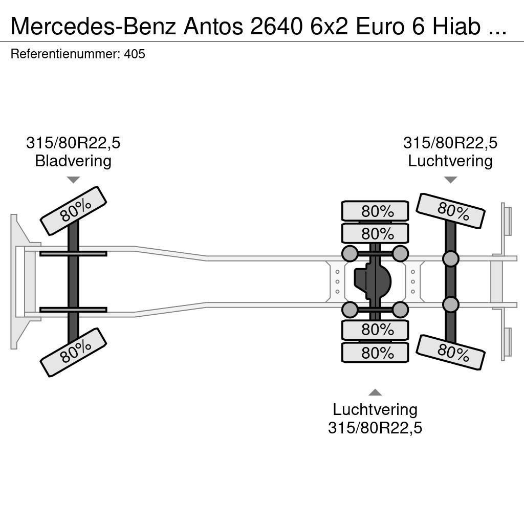 Mercedes-Benz Antos 2640 6x2 Euro 6 Hiab 166K Hipro 2 x Hydr. Ro Visureigiai kranai