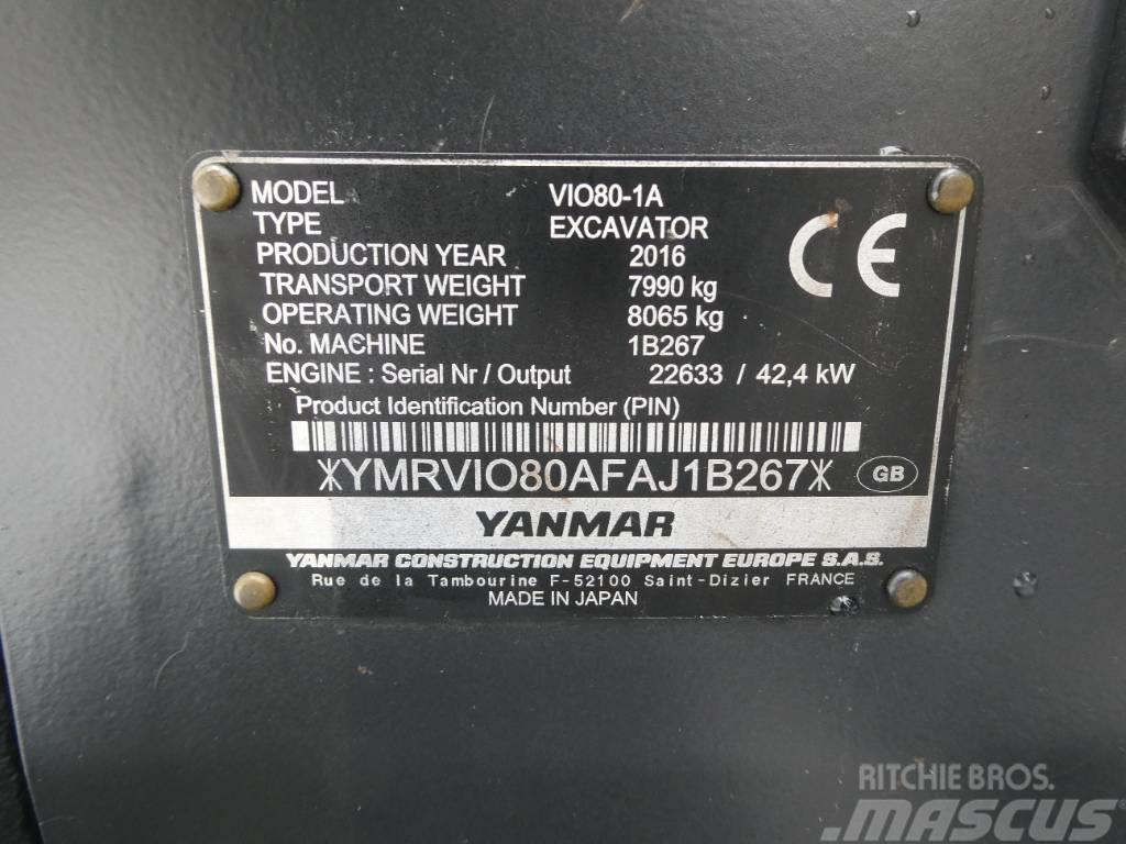 Yanmar Vio 80-1A Vidutinės galios ekskavatoriai 7-12 t