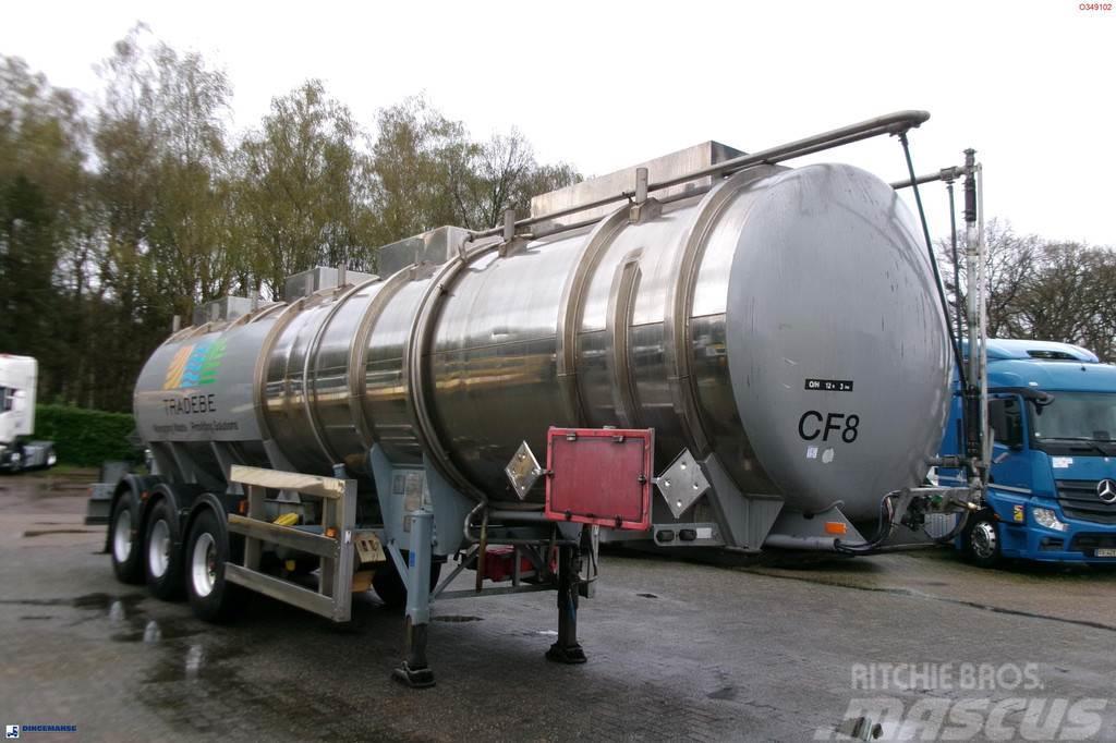  Clayton Chemical tank inox 30 m3 / 1 comp Cisternos puspriekabės