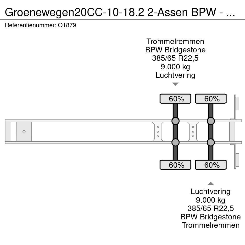 Groenewegen 20CC-10-18.2 2-Assen BPW - DrumBrakes - Air Suspen Konteinerių puspriekabės