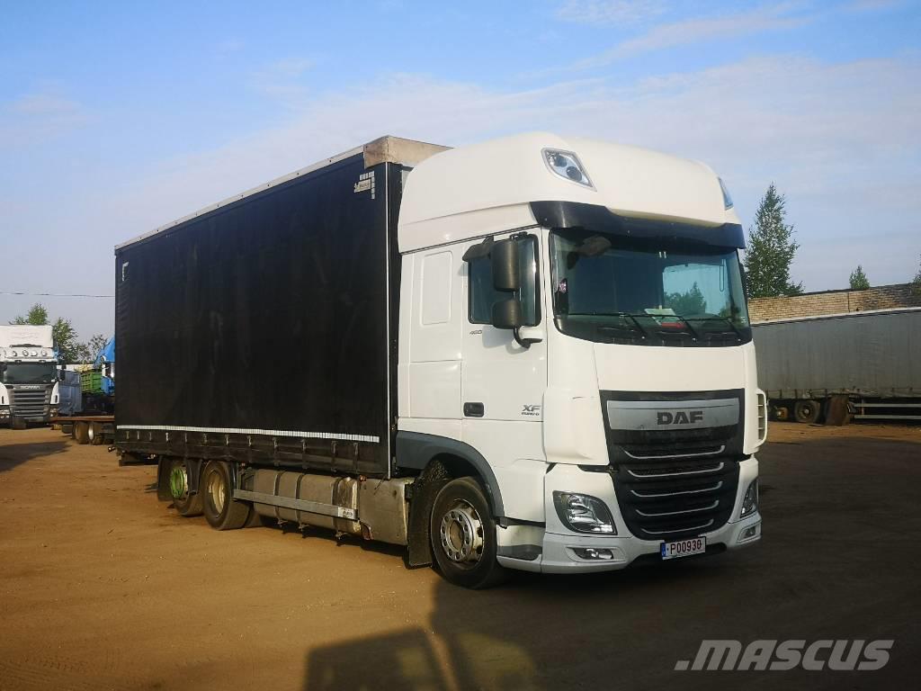 DAF XF 480 6x2 Jumbo Priekabos su tentu