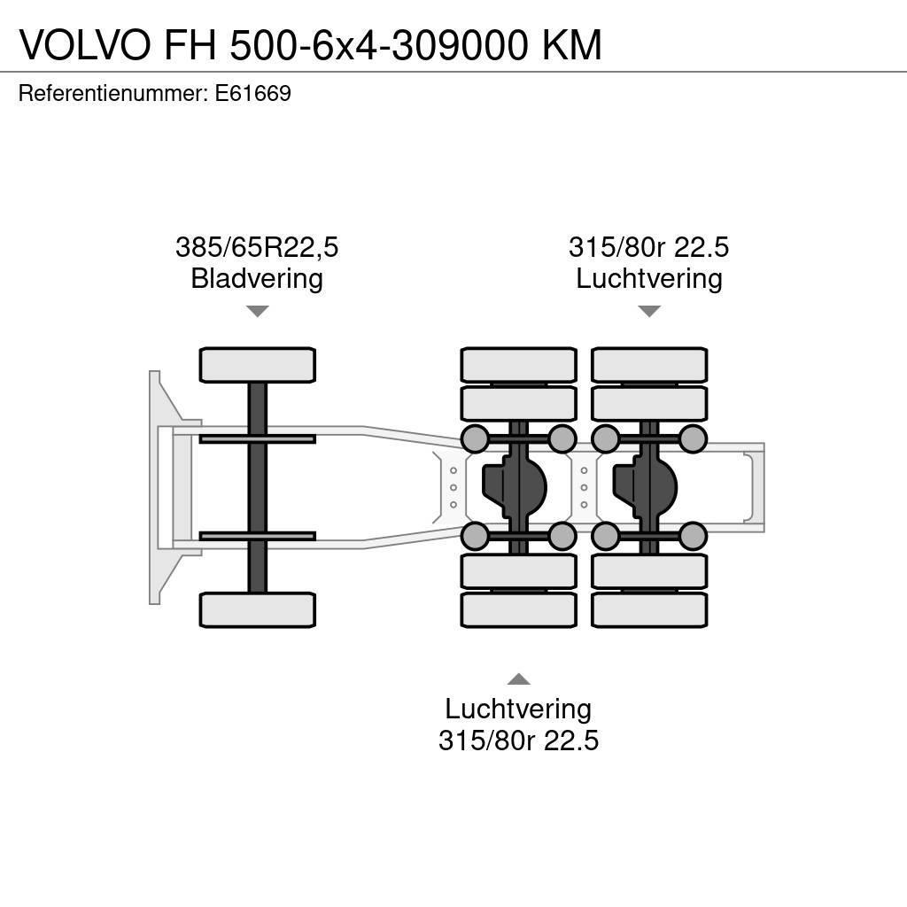 Volvo FH 500-6x4-309000 KM Naudoti vilkikai