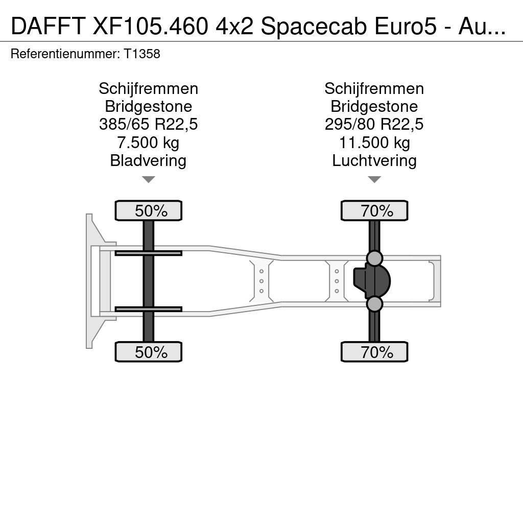 DAF FT XF105.460 4x2 Spacecab Euro5 - Automatic - Stan Naudoti vilkikai