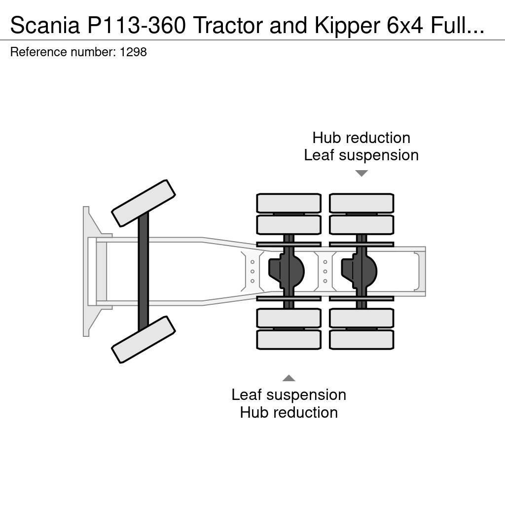 Scania P113-360 Tractor and Kipper 6x4 Full Steel Suspens Naudoti vilkikai
