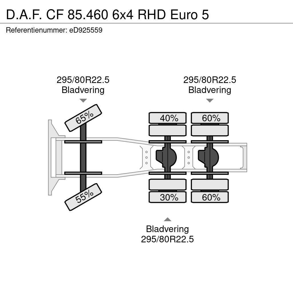 DAF CF 85.460 6x4 RHD Euro 5 Naudoti vilkikai