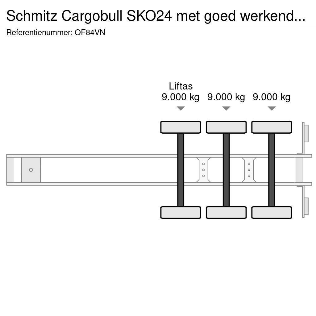Schmitz Cargobull SKO24 met goed werkende carrier vector koelmotor, Puspriekabės su izoterminiu kėbulu
