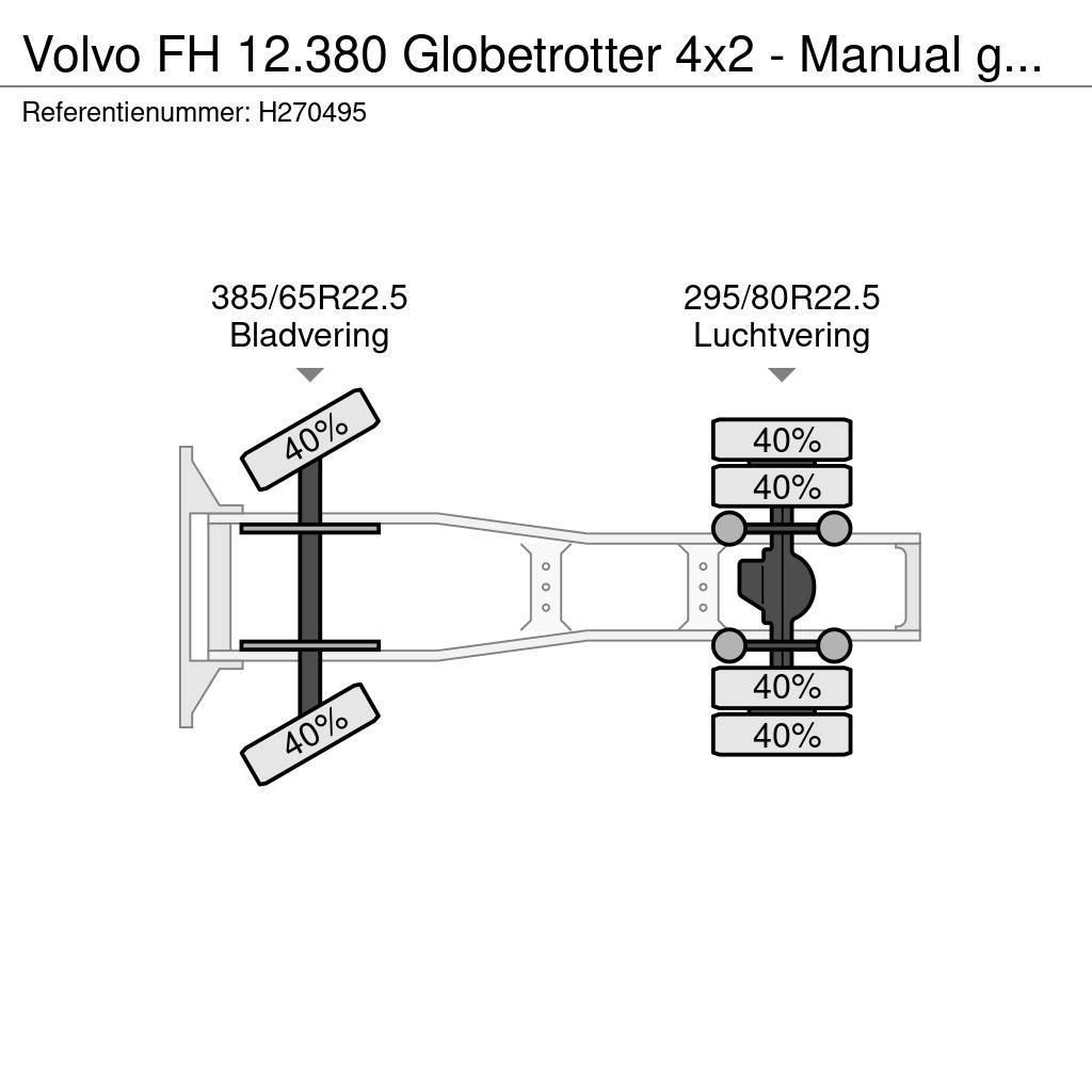 Volvo FH 12.380 Globetrotter 4x2 - Manual gearbox - Cust Naudoti vilkikai