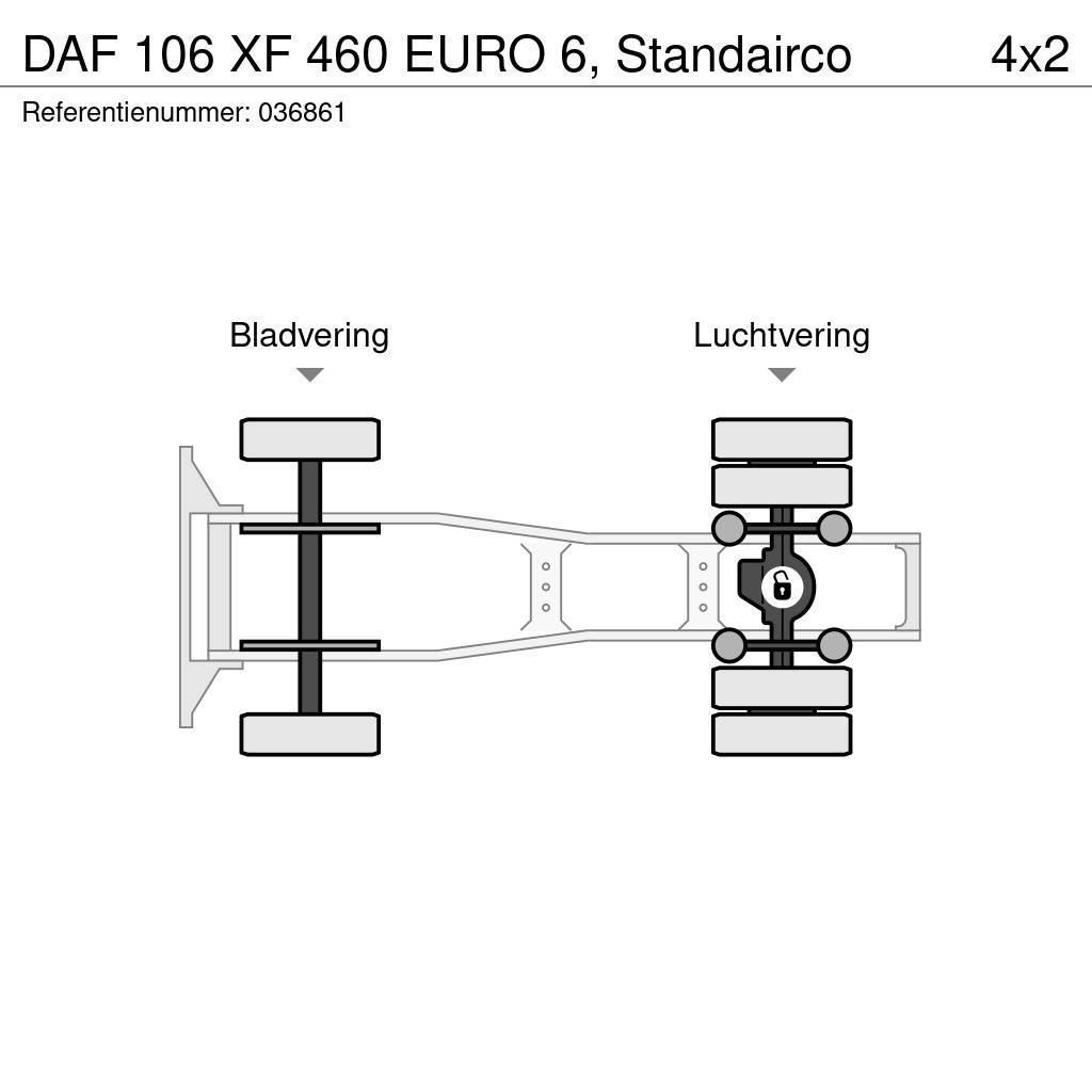 DAF 106 XF 460 EURO 6, Standairco Naudoti vilkikai