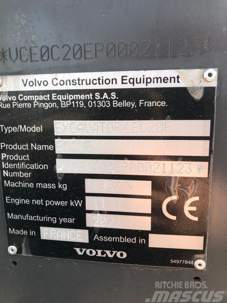 Volvo EC 20 E Mini ekskavatoriai < 7 t