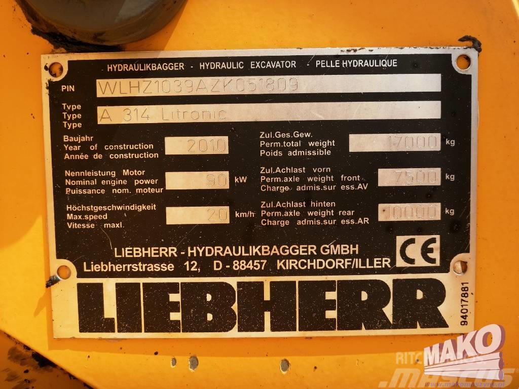 Liebherr A 314 Litronic Ratiniai ekskavatoriai