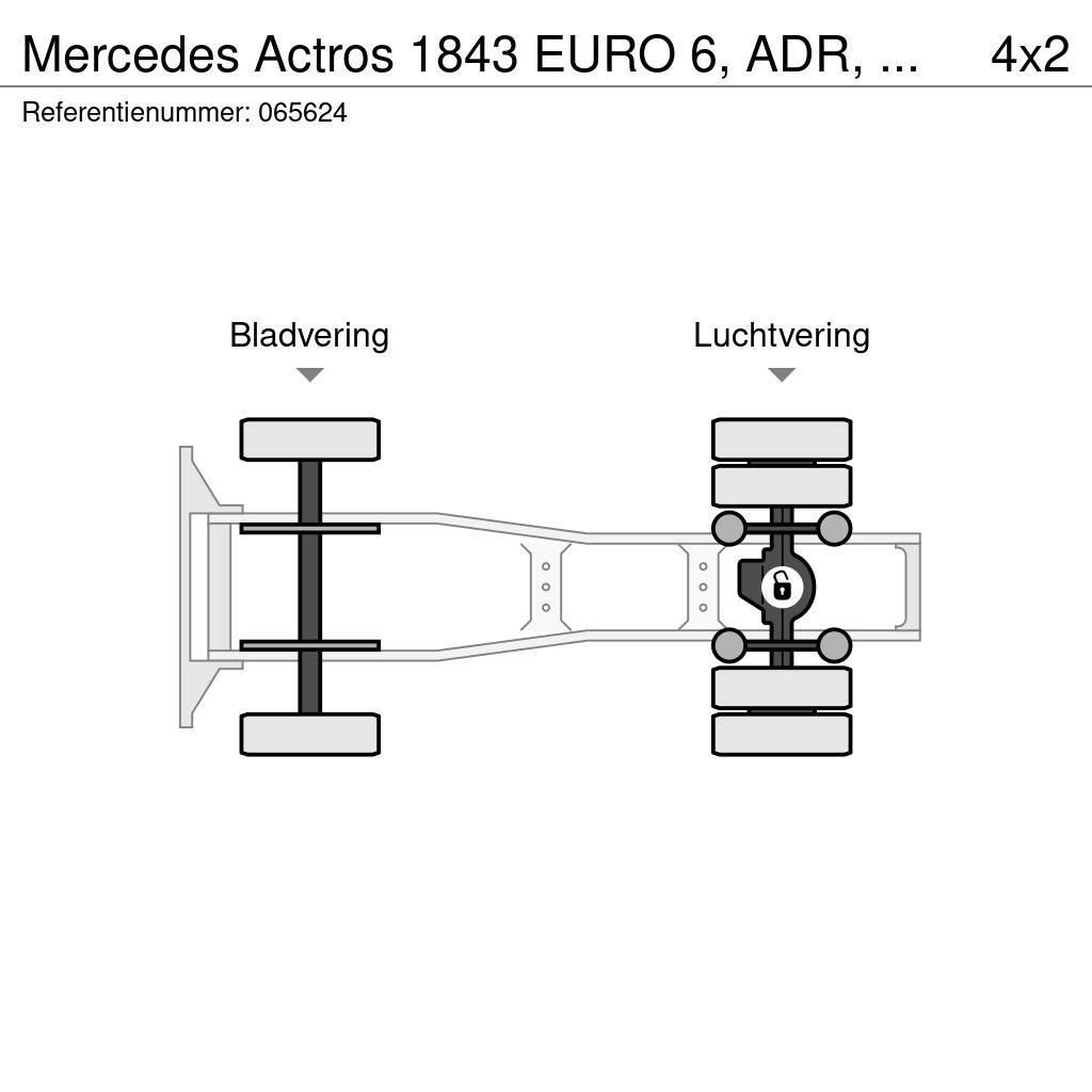 Mercedes-Benz Actros 1843 EURO 6, ADR, PTO, Standairco Naudoti vilkikai
