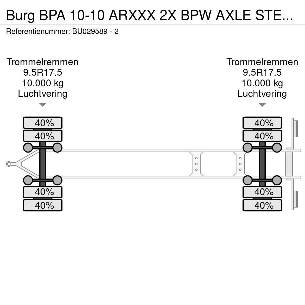 Burg BPA 10-10 ARXXX 2X BPW AXLE STEERING Išmontuojamos priekabos
