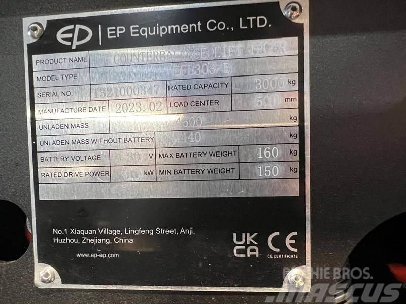 EP EFL303-B met een hefhoogte van 4,8 meter Elektriniai šakiniai krautuvai