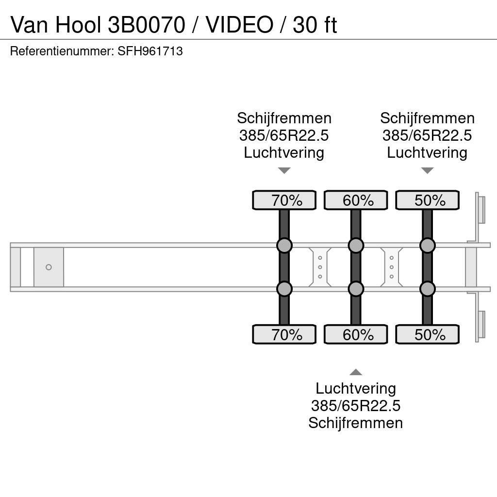 Van Hool 3B0070 / VIDEO / 30 ft Containerframe semi-trailers