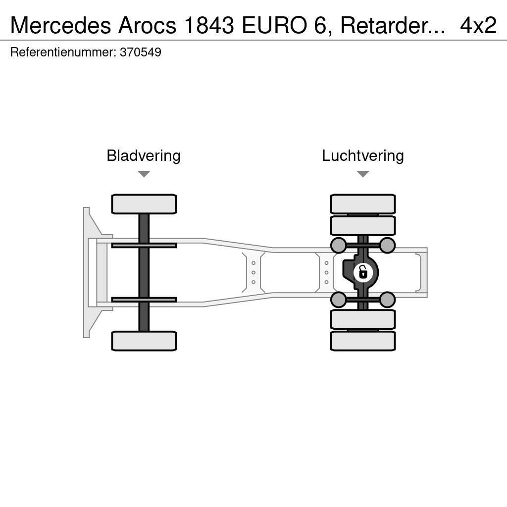 Mercedes-Benz Arocs 1843 EURO 6, Retarder, PTO Naudoti vilkikai