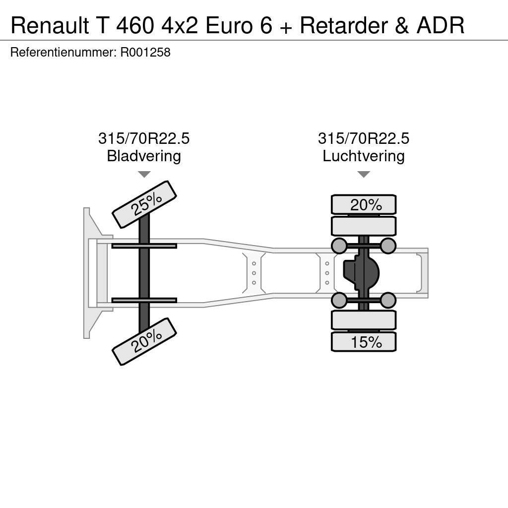 Renault T 460 4x2 Euro 6 + Retarder & ADR Naudoti vilkikai