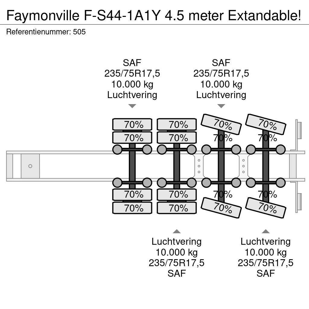 Faymonville F-S44-1A1Y 4.5 meter Extandable! Žemo iškrovimo puspriekabės