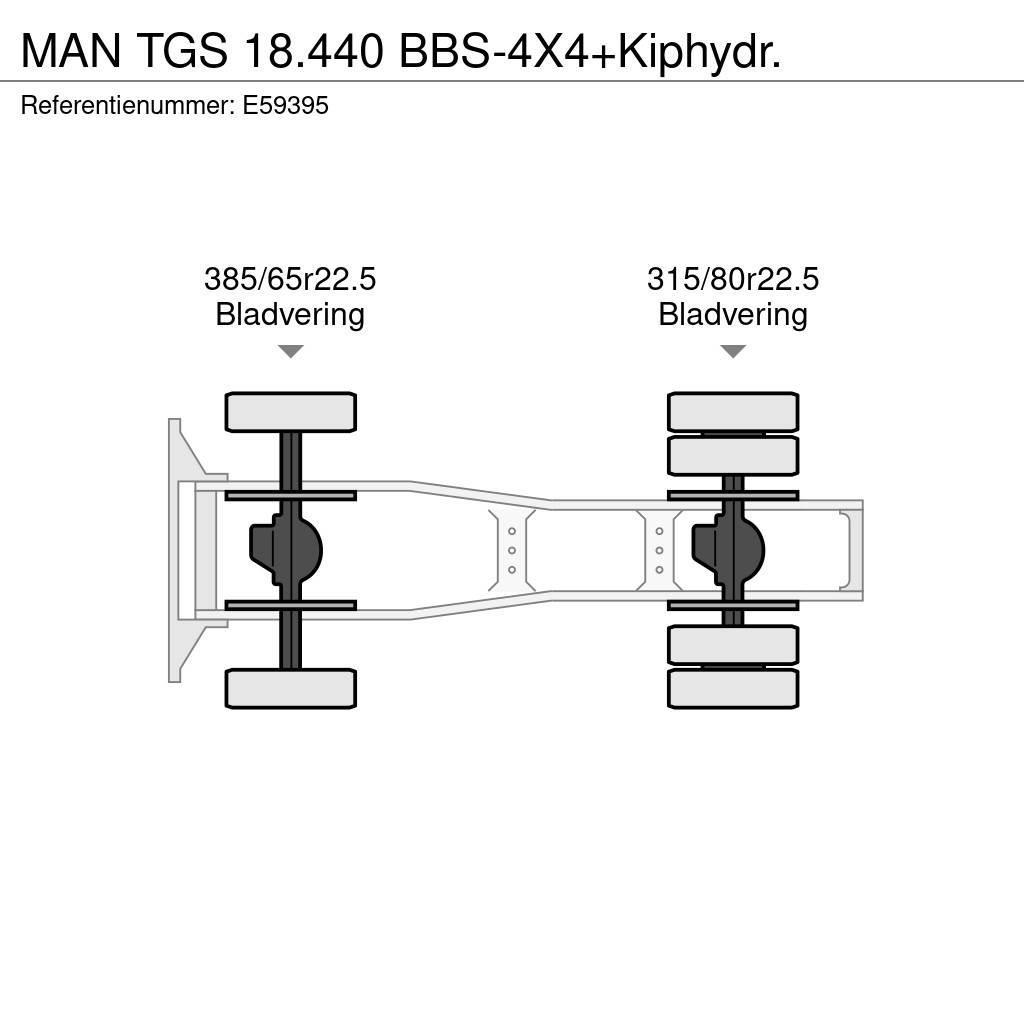 MAN TGS 18.440 BBS-4X4+Kiphydr. Naudoti vilkikai