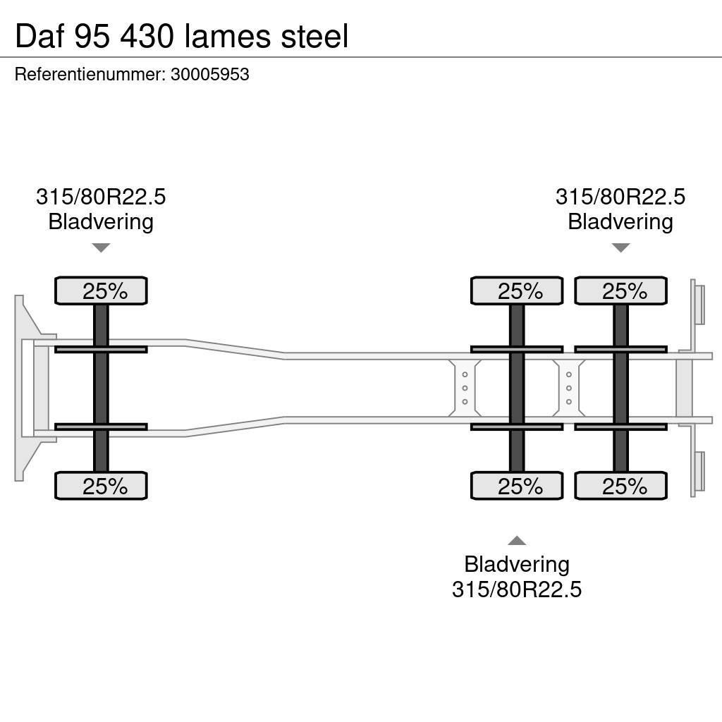 DAF 95 430 lames steel Savivarčių priekabų vilkikai