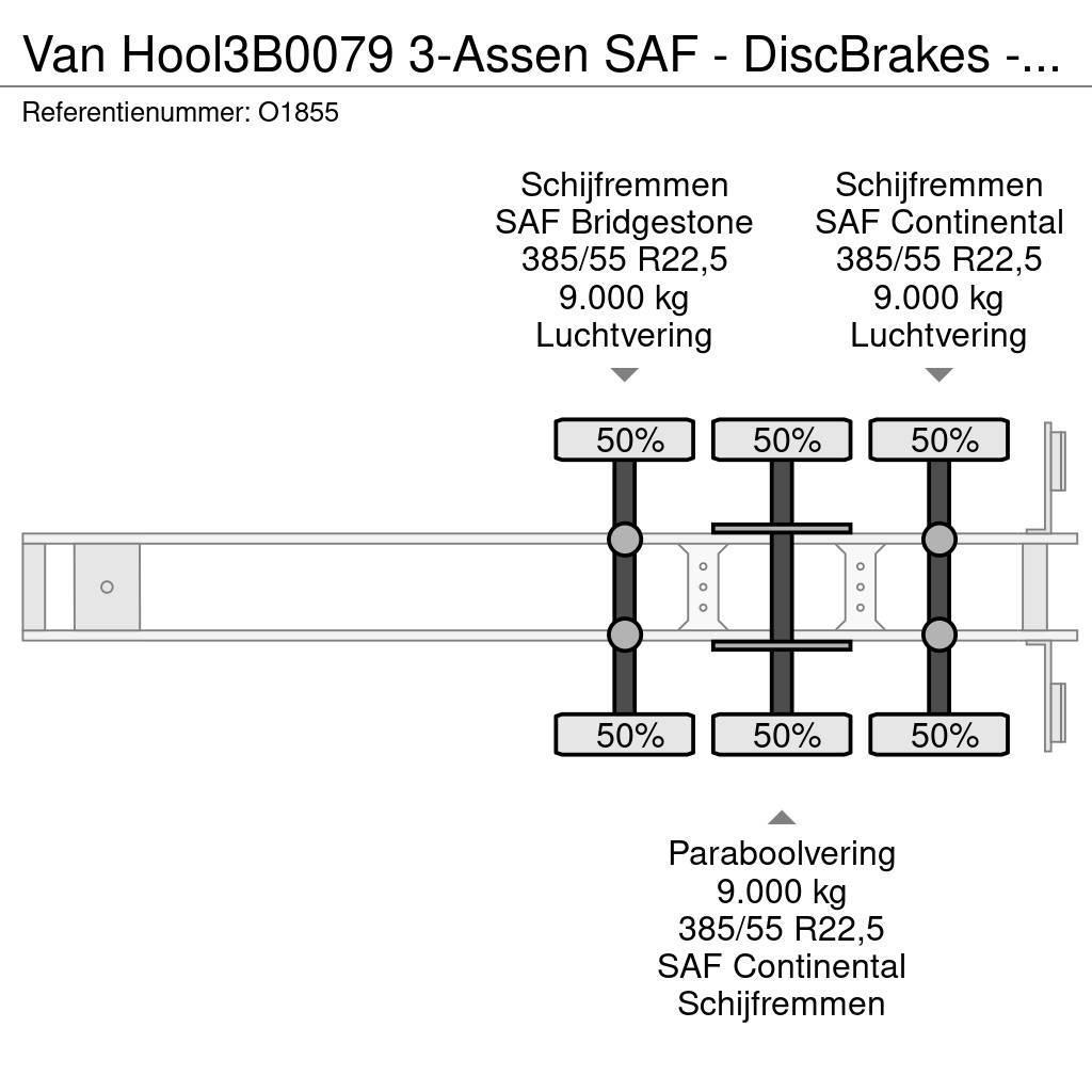 Van Hool 3B0079 3-Assen SAF - DiscBrakes - ADR - Backslider Konteinerių puspriekabės
