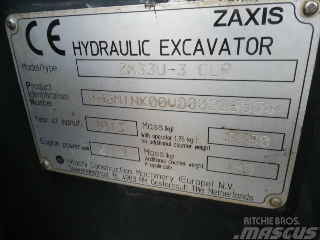Hitachi ZX 33 U CLR Mini ekskavatoriai < 7 t
