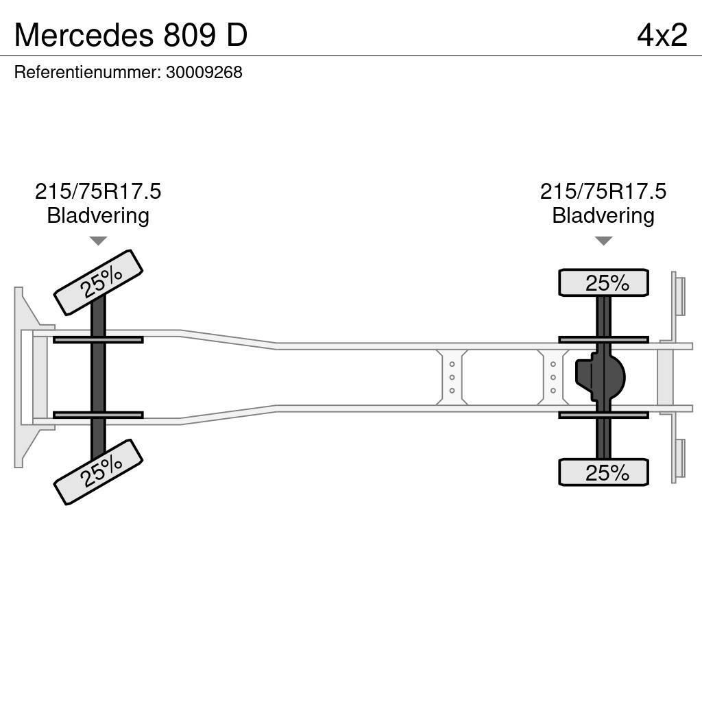 Mercedes-Benz 809 D Platformos/ Pakrovimas iš šono