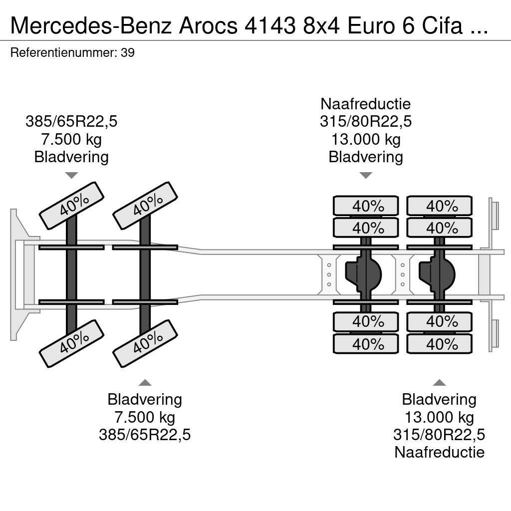 Mercedes-Benz Arocs 4143 8x4 Euro 6 Cifa K47 H-RZ 47 Meter NL Tr Betono siurbliai