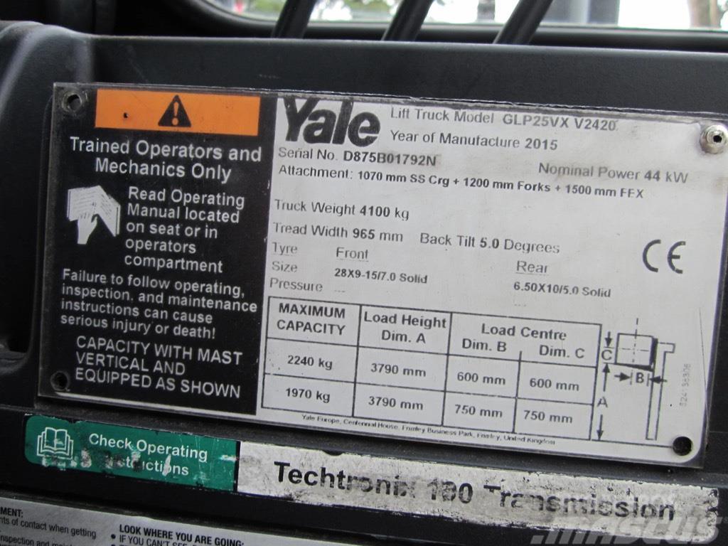 Yale GLP25VX LPG (dujiniai) krautuvai