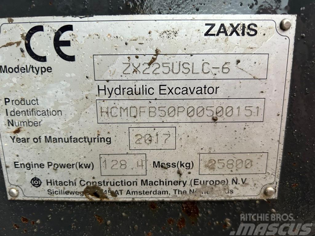 Hitachi ZX225 USLC-6 Vikšriniai ekskavatoriai