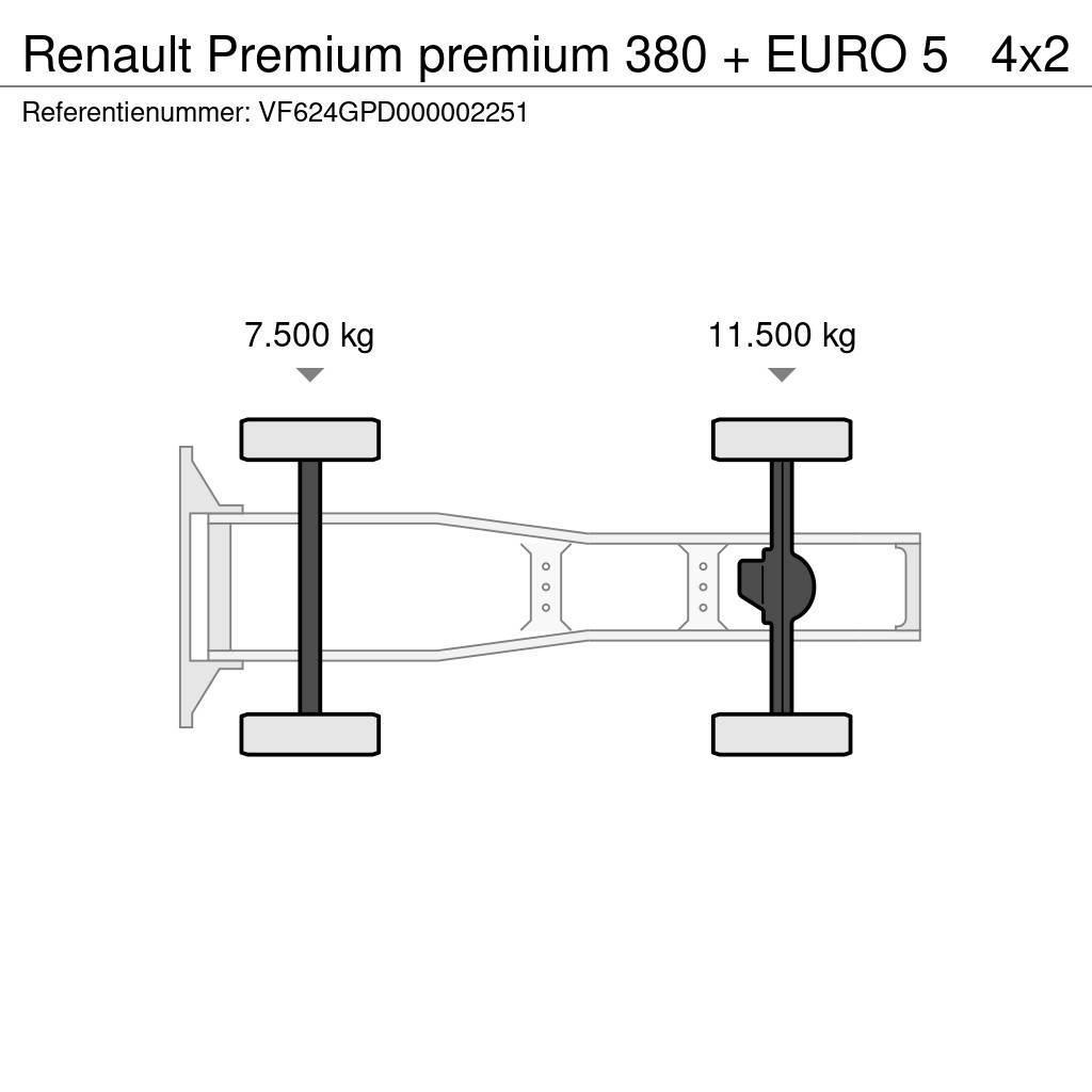 Renault Premium premium 380 + EURO 5 Naudoti vilkikai