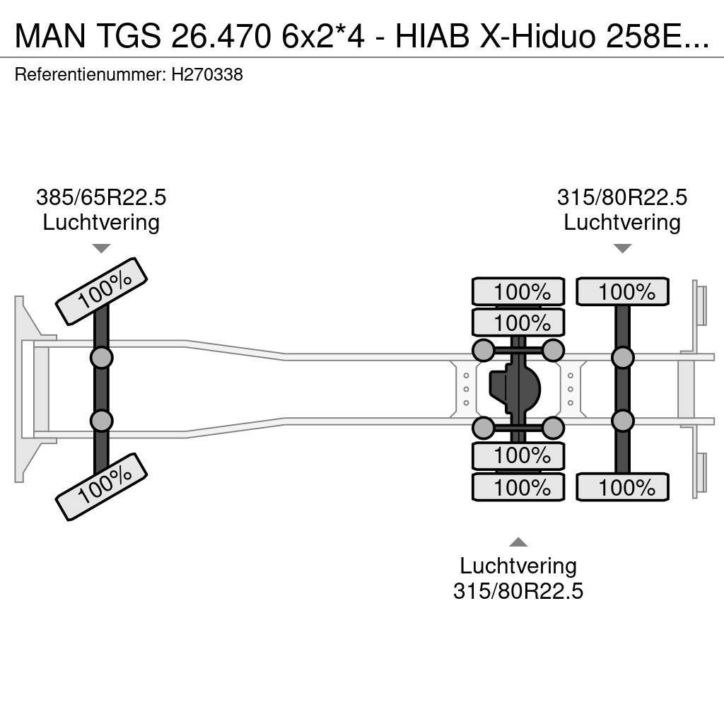 MAN TGS 26.470 6x2*4 - HIAB X-Hiduo 258E-7 Crane/Grua/ Visureigiai kranai