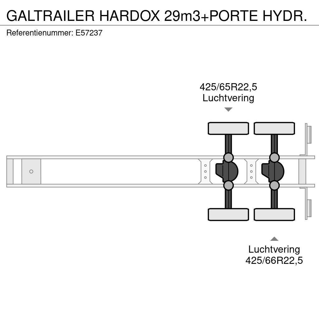  GALTRAILER HARDOX 29m3+PORTE HYDR. Savivartės puspriekabės