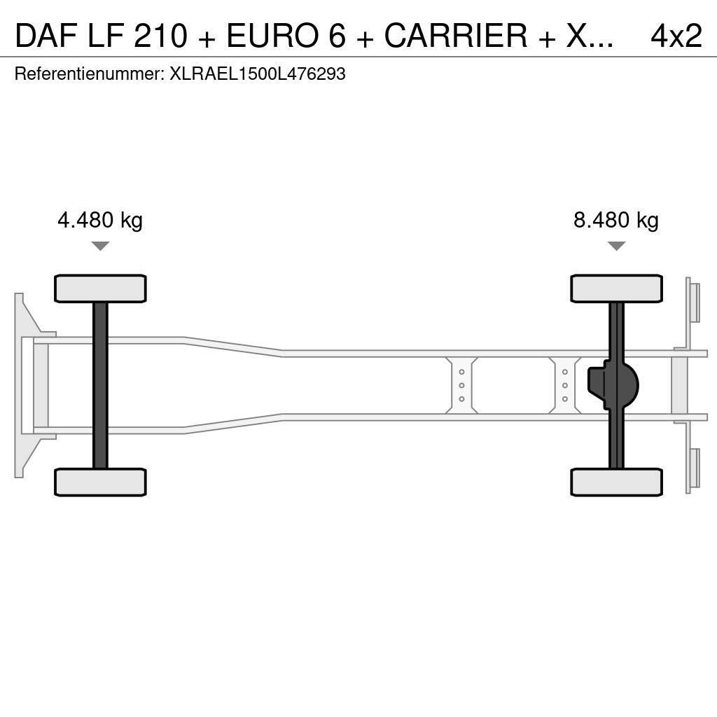 DAF LF 210 + EURO 6 + CARRIER + XARIOS 600 MT + NL apk Vilkikai šaldytuvai