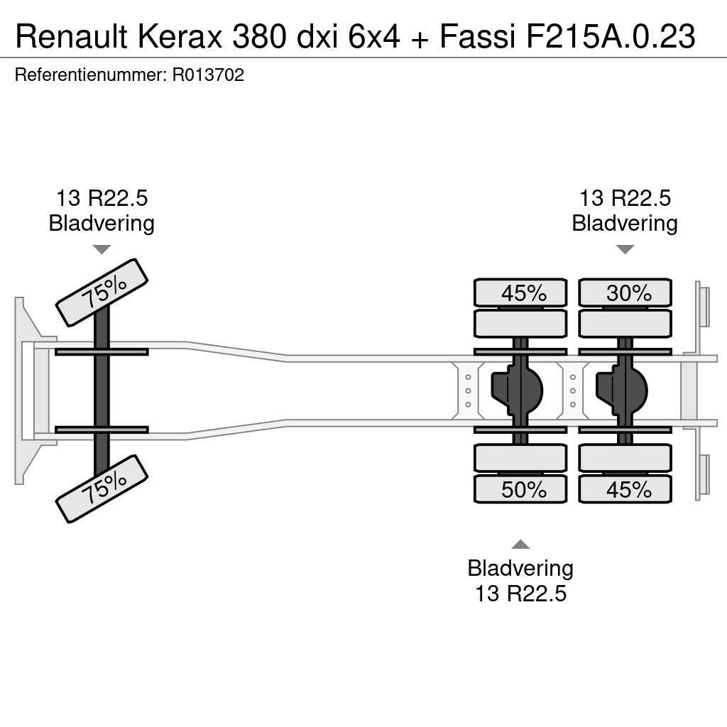 Renault Kerax 380 dxi 6x4 + Fassi F215A.0.23 Platformos/ Pakrovimas iš šono
