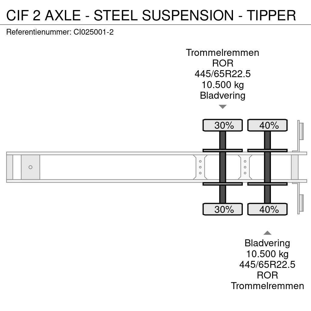  CIF 2 AXLE - STEEL SUSPENSION - TIPPER Savivartės puspriekabės