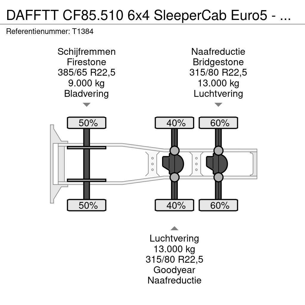 DAF FTT CF85.510 6x4 SleeperCab Euro5 - 189.000km Orig Naudoti vilkikai