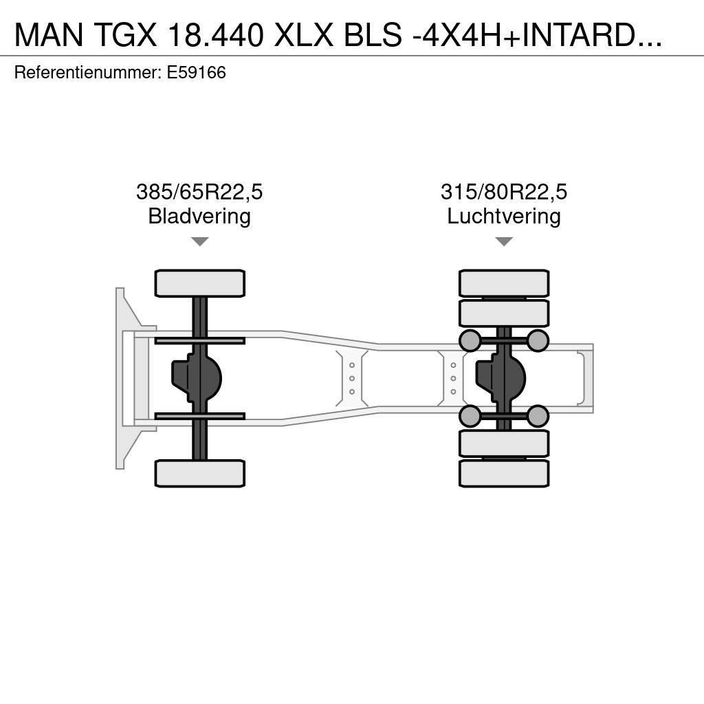 MAN TGX 18.440 XLX BLS -4X4H+INTARDER+HYDR. Naudoti vilkikai