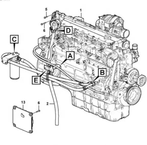 CAT C15 Diesel Motor E374 374D 374F C15 Engine Assy Transmisijos