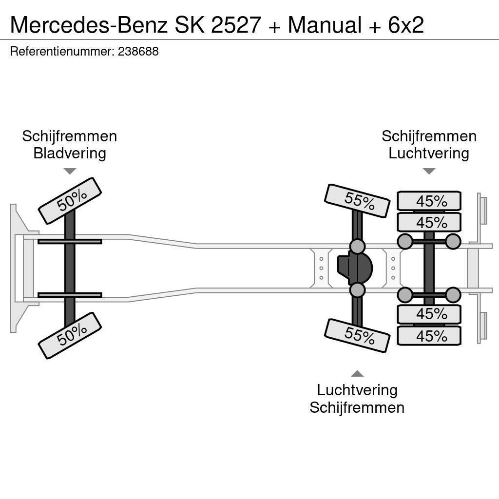 Mercedes-Benz SK 2527 + Manual + 6x2 Važiuoklė su kabina