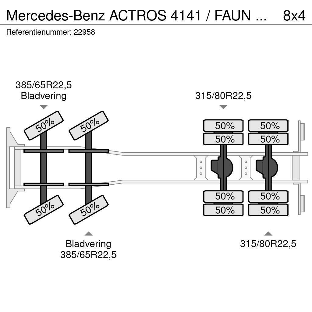 Mercedes-Benz ACTROS 4141 / FAUN HK60 MOBILE CRANE WITH JIB Visureigiai kranai