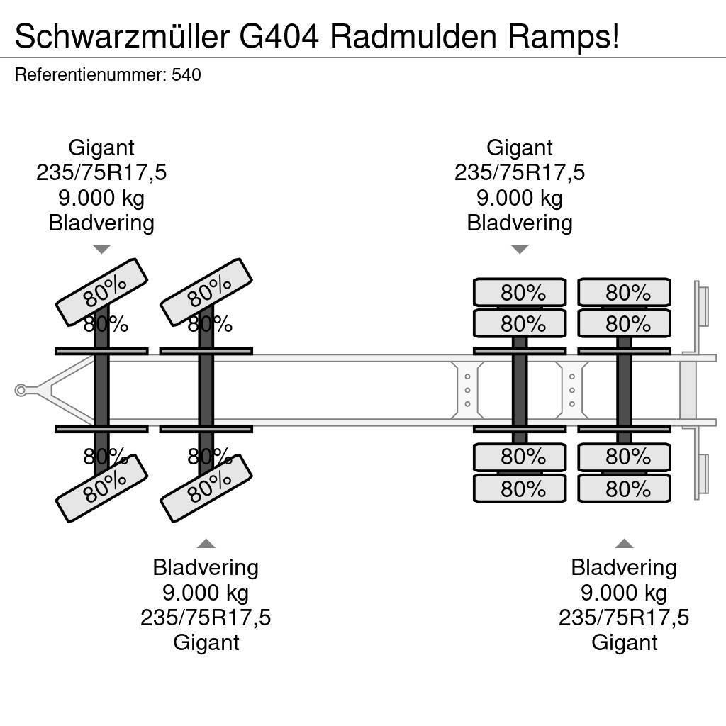 Schwarzmüller G404 Radmulden Ramps! Mažų aukščių krautuvai