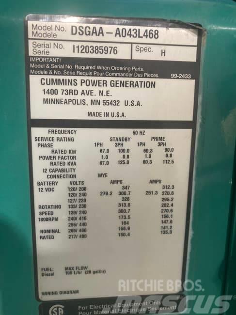 Cummins 105kW Dyzeliniai generatoriai